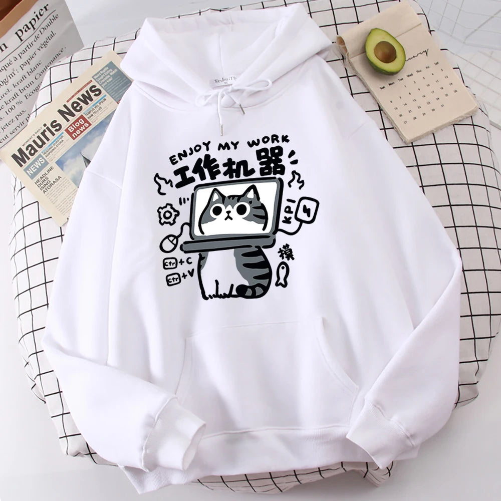 Cartoon Cat Abstract Art Sweatshirt