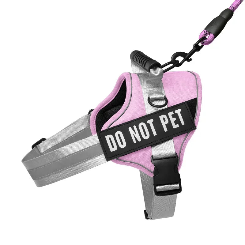 KOMMILIFE Adjustable Personalized Reflective Breathable Pet Dog Harness Vest For Small Medium Large Dogs