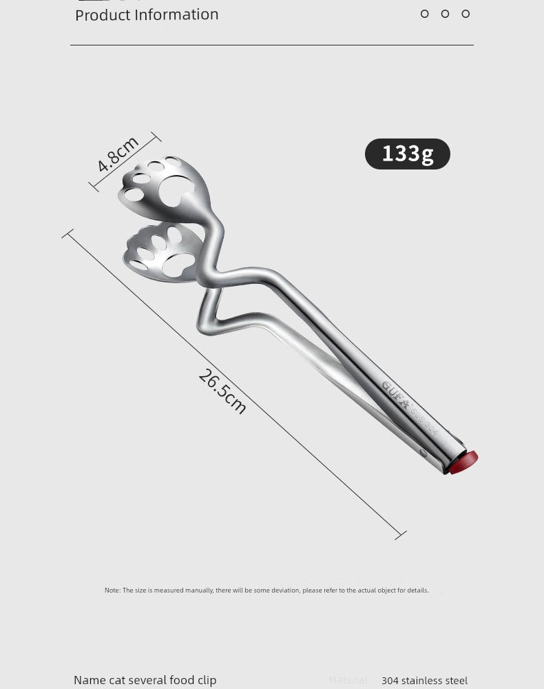 Cat's Paw Multi-Functional Food Clip Tong
