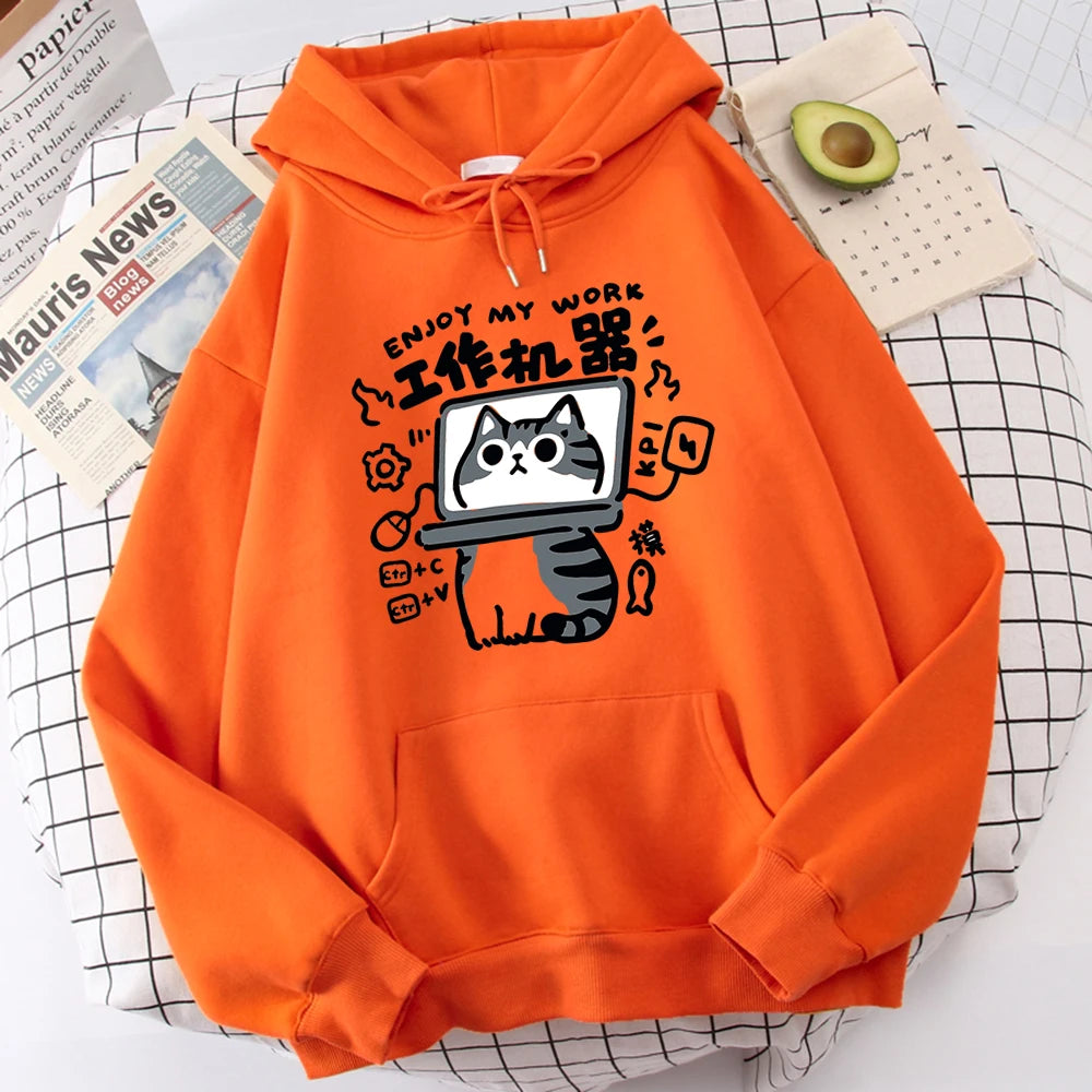 Cartoon Cat Abstract Art Sweatshirt