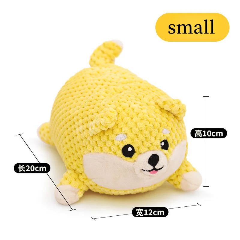 Interactive Dog Chew Toy - Bite Resistant Plush with Teeth Cleaning