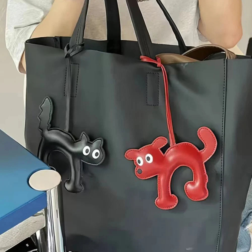 Cute Leather Pet Keychain