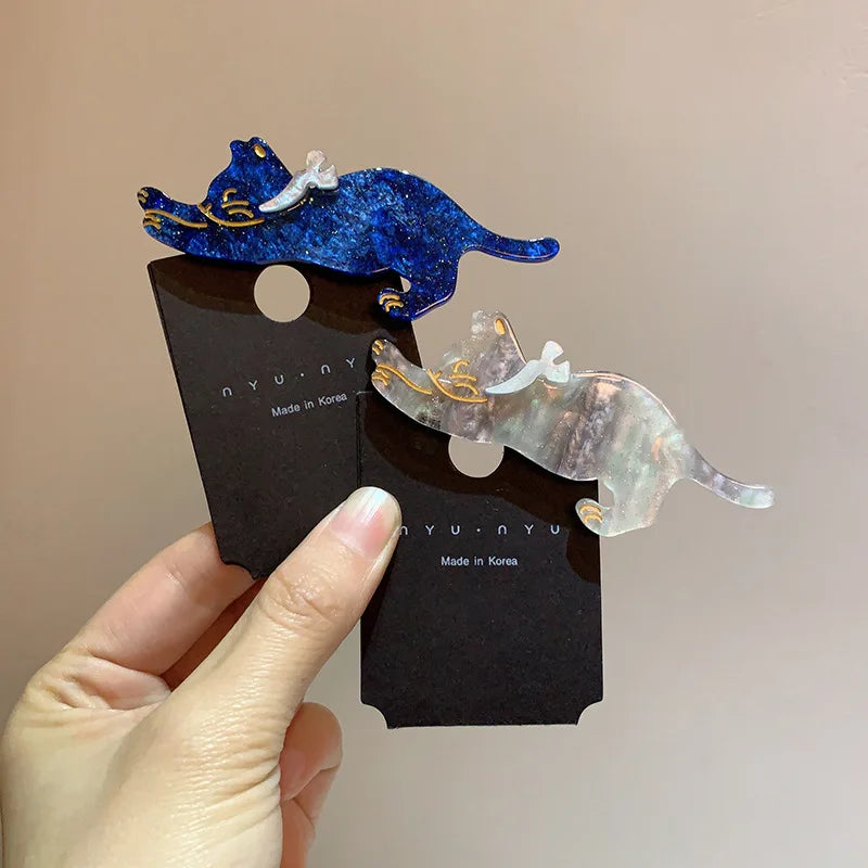 Cat Hair Clips - Alligator Hairpins for Women