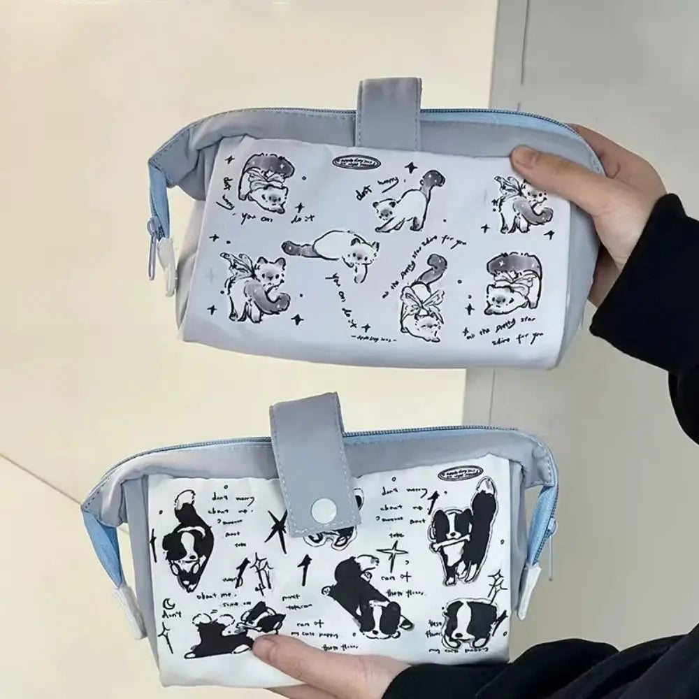 Cartoon Dog Pencil Case - Large Capacity