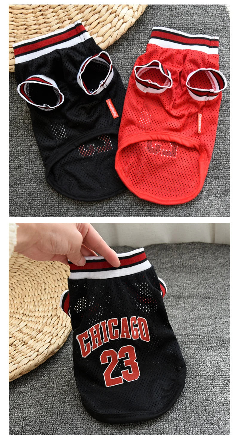 Mesh Breathable Dog Basketball Jersey - Summer Cooling Vest