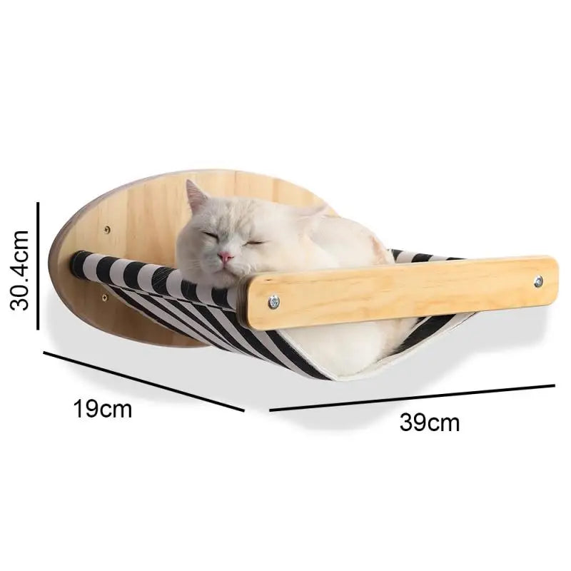 Wall Mounted Cat Shelves - Scratching Post & Climbing Platform Set
