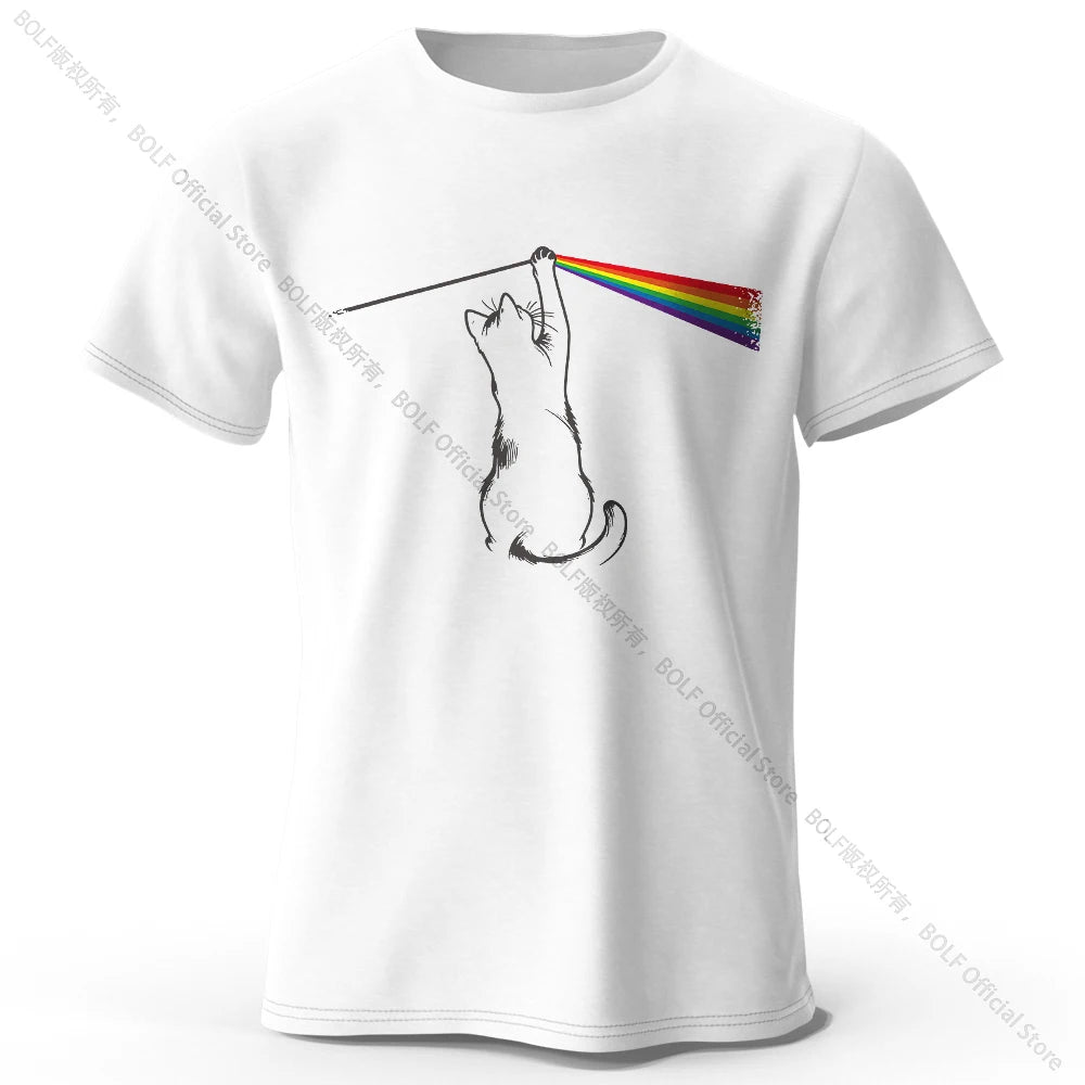 Cat Portrait Print Cotton T-Shirt - Unisex