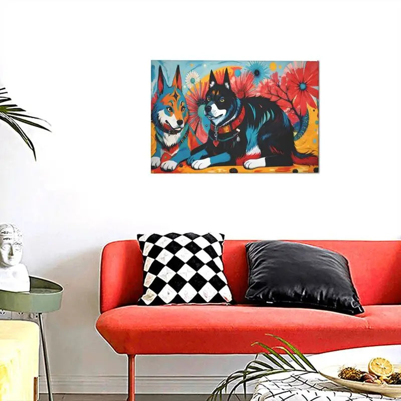 Cute Dog Canvas Wall Art - HD Print Painting