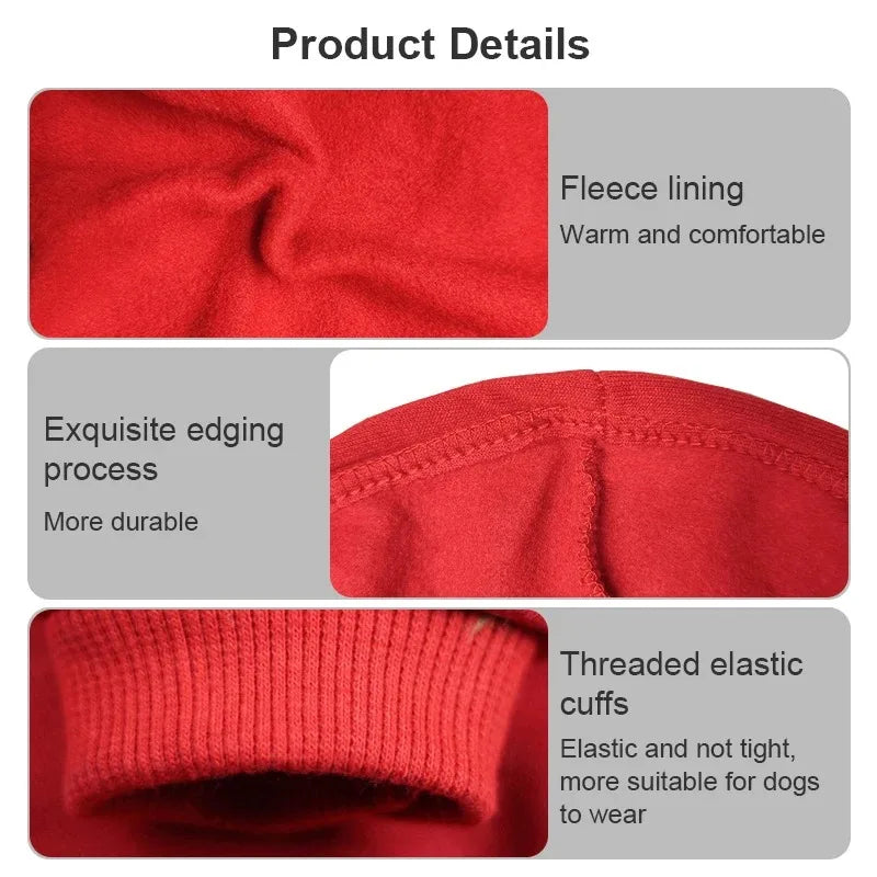 Adidog Dog Hoodie - Warm Winter Coat for Medium & Large Dogs