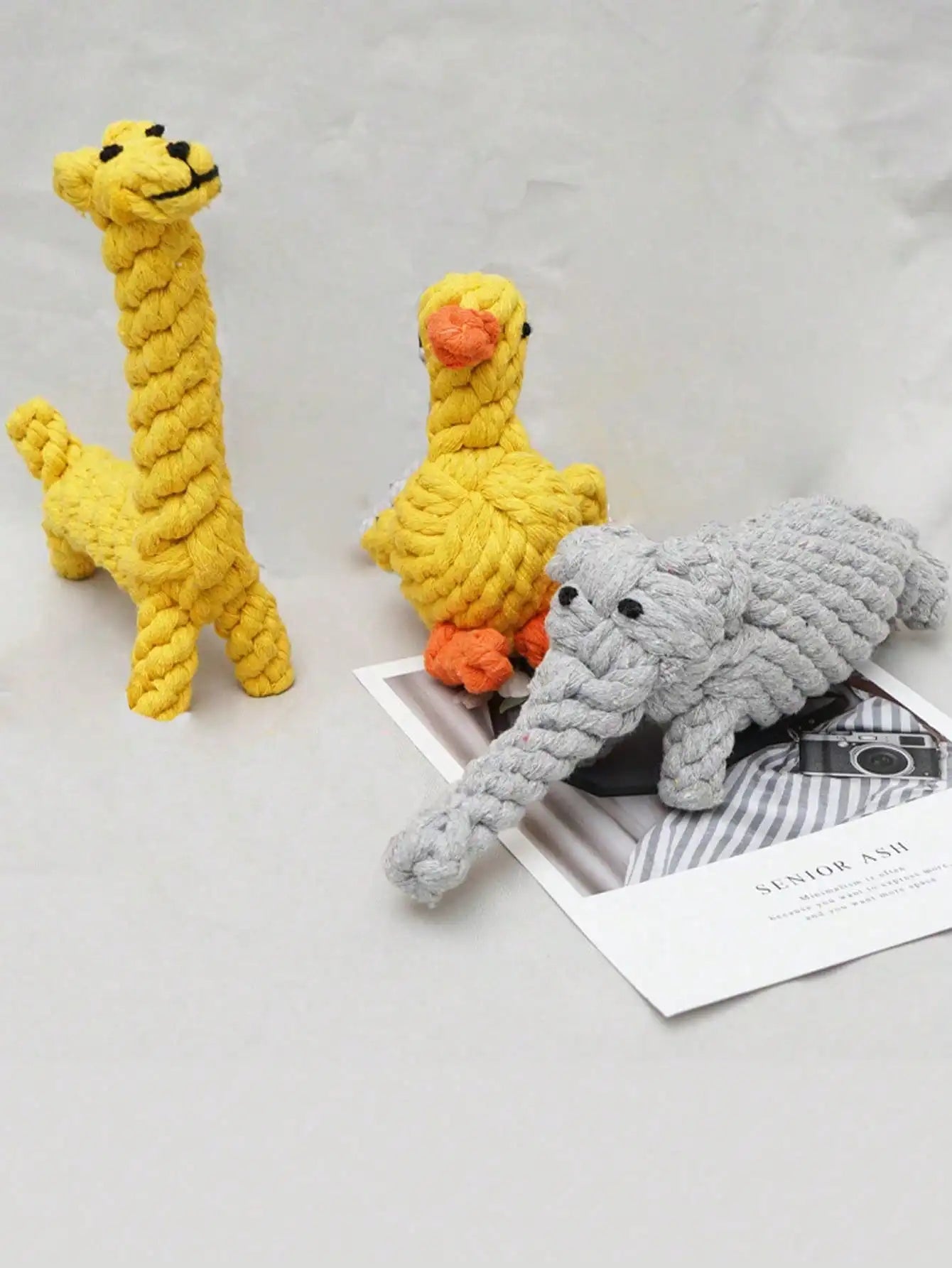 Hand-Woven Cotton Rope Dog Toy - Teeth Resistant Chew Toy