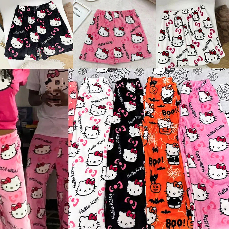 Hello Kitty Fleece Pajama Pants - Soft Trousers