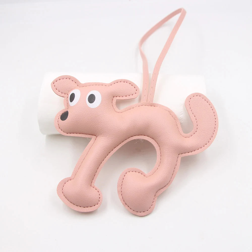 Cute Leather Pet Keychain