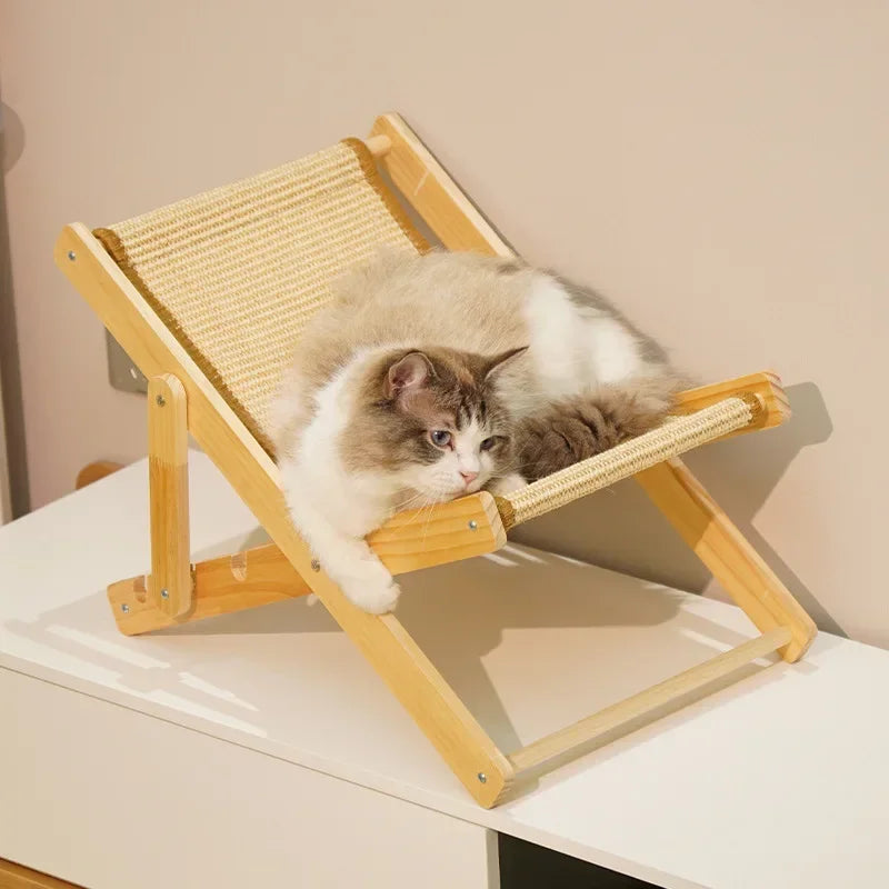 Cat Recliner Scratching Board - Portable Sisal Entertainment Sofa & Climbing Frame