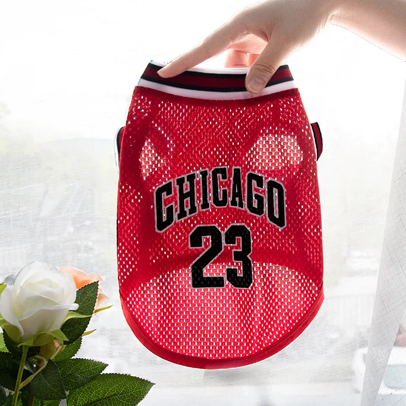 Mesh Breathable Dog Basketball Jersey - Summer Cooling Vest