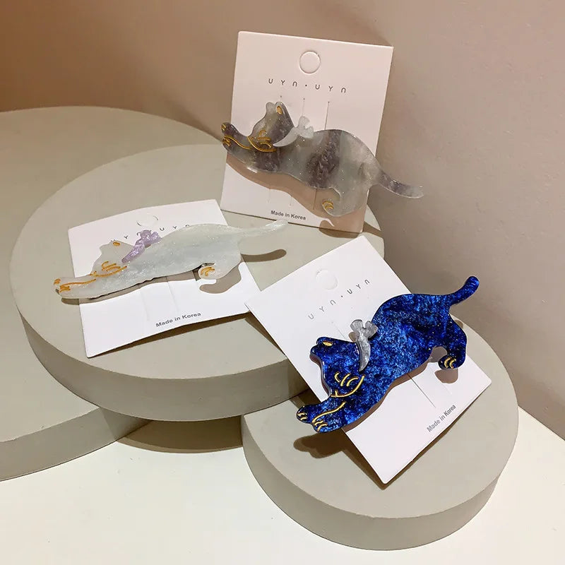 Cat Hair Clips - Alligator Hairpins for Women