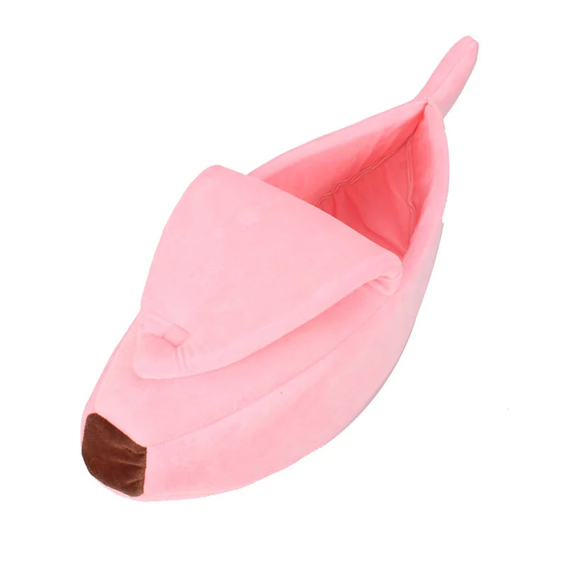 Banana-Shaped Cat Bed - Funny & Cozy Pet House