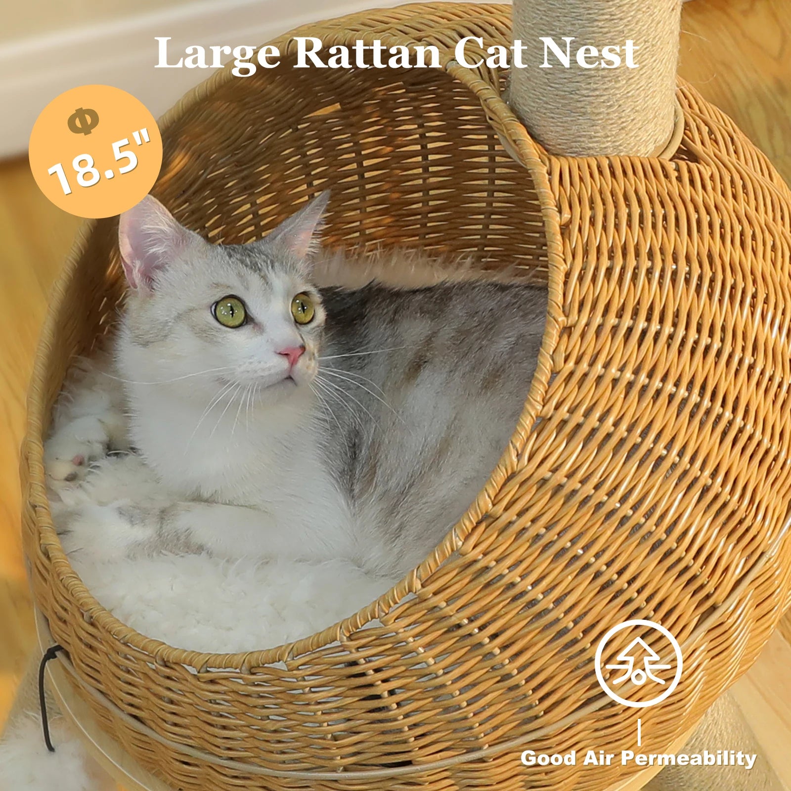 Dinosaur Cat Tree Tower - 116cm Multi-Level Scratching Post