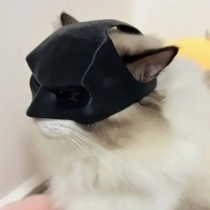 Cat Avenger Mask Black Bat Halloween Cosplay Hat Cat Funny Toys Cool Cat Masks Photos Props Pet Accessories
