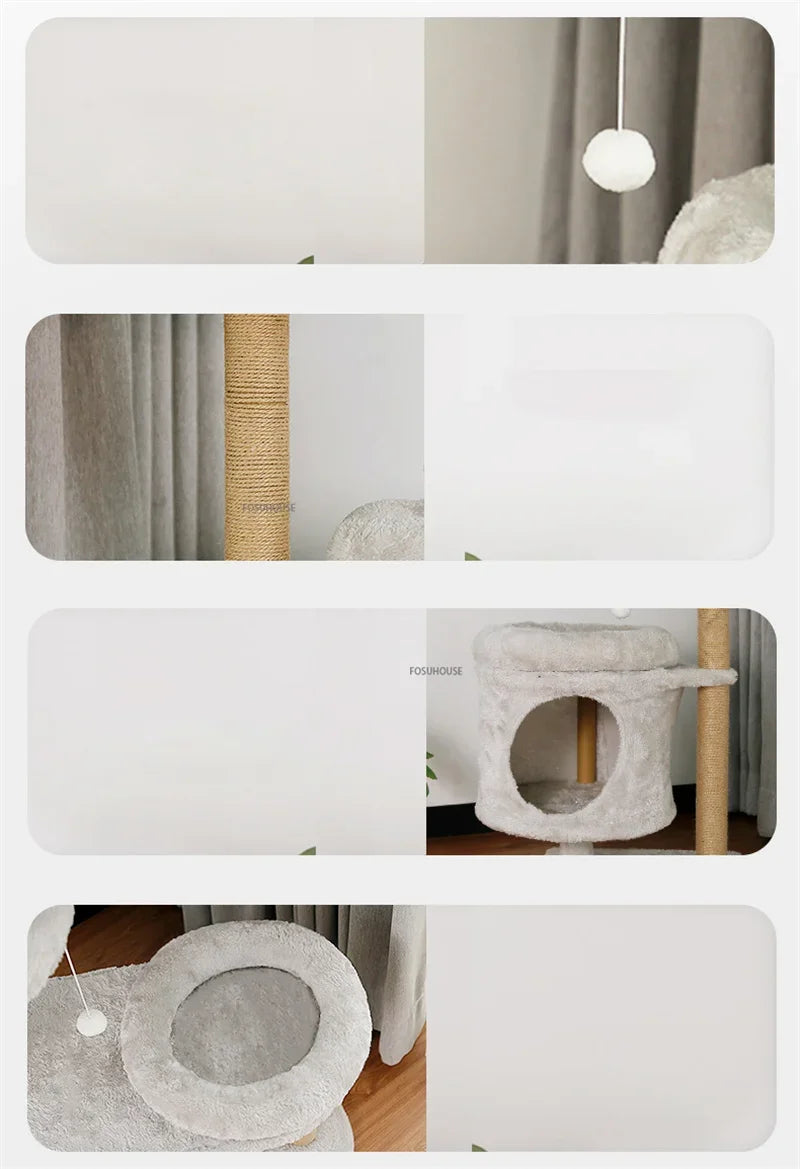 Three-Layer Cat Tree House - Multi-Level Scratching Post & Activity Center