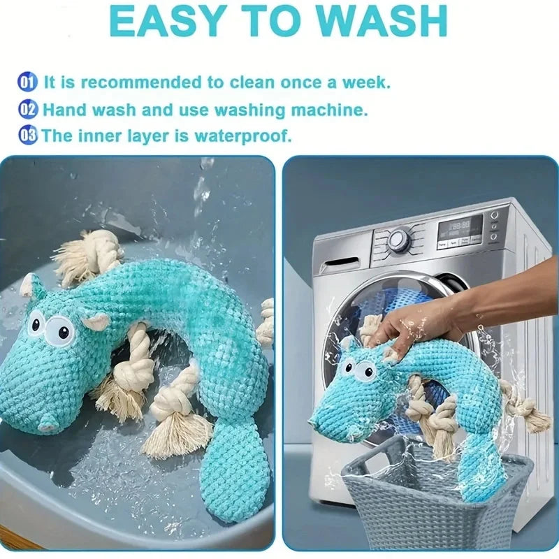 Squeaky Plush Dog Toy - Bite Resistant