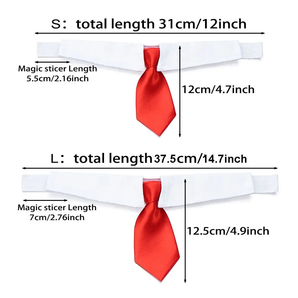 Pet Tuxedo Bow Tie Collar - Formal Accessory for Dogs & Cats