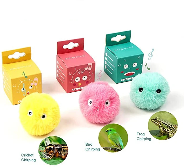 Smart Interactive Cat Ball - Touch Activated Squeaky Catnip Toy