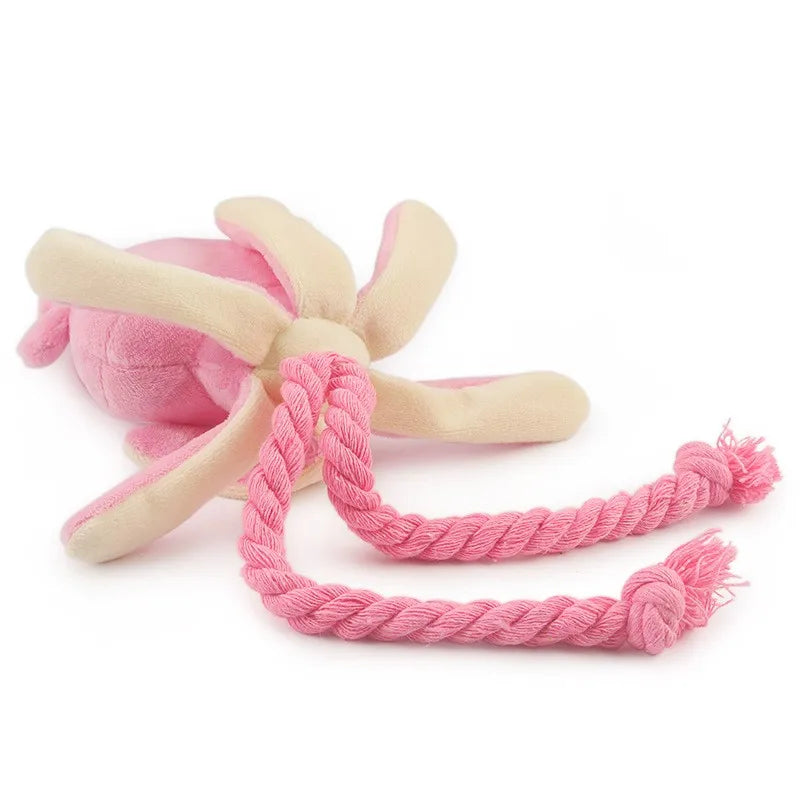 Squid Plush Dog Chew Toy - Teeth Cleaning