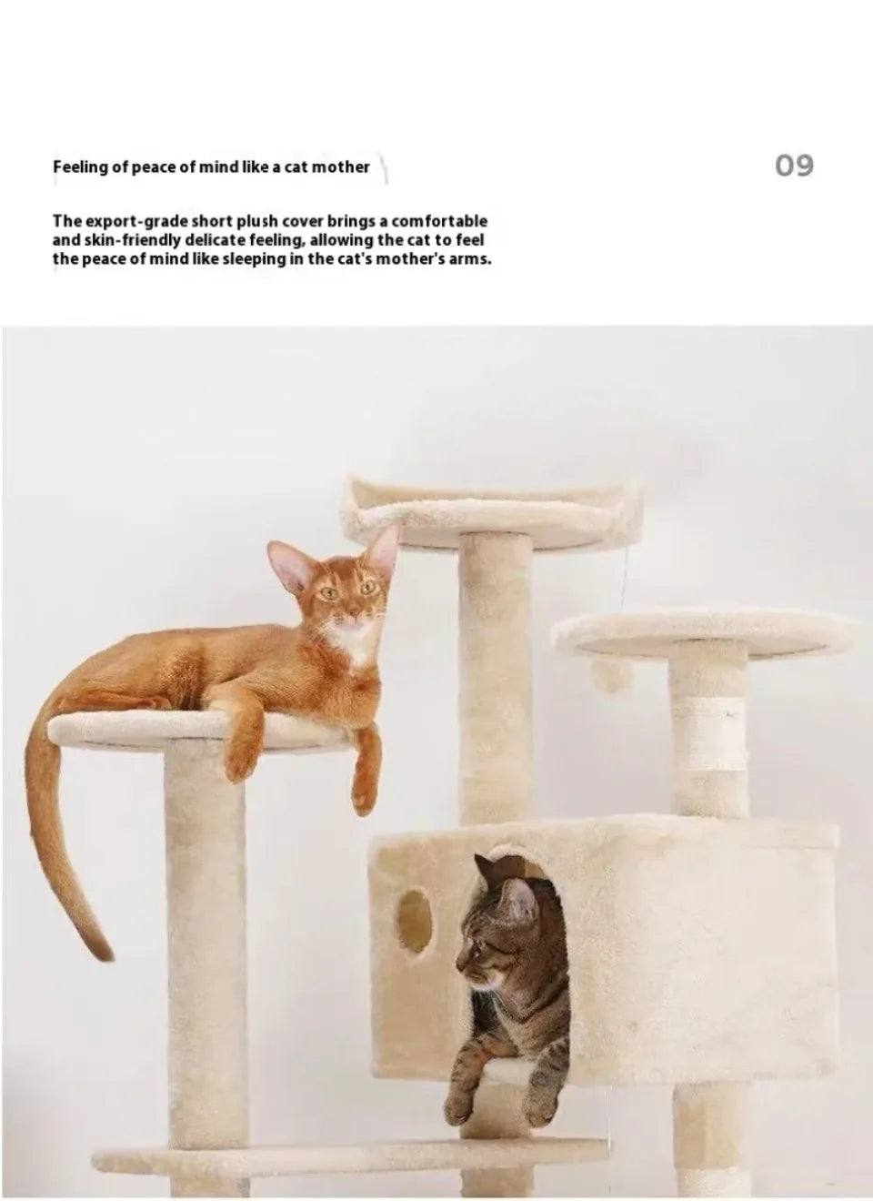 Multi-Level Cat Tree Tower - Sisal Posts, Hammock, Perches & Condos for Indoor Cats