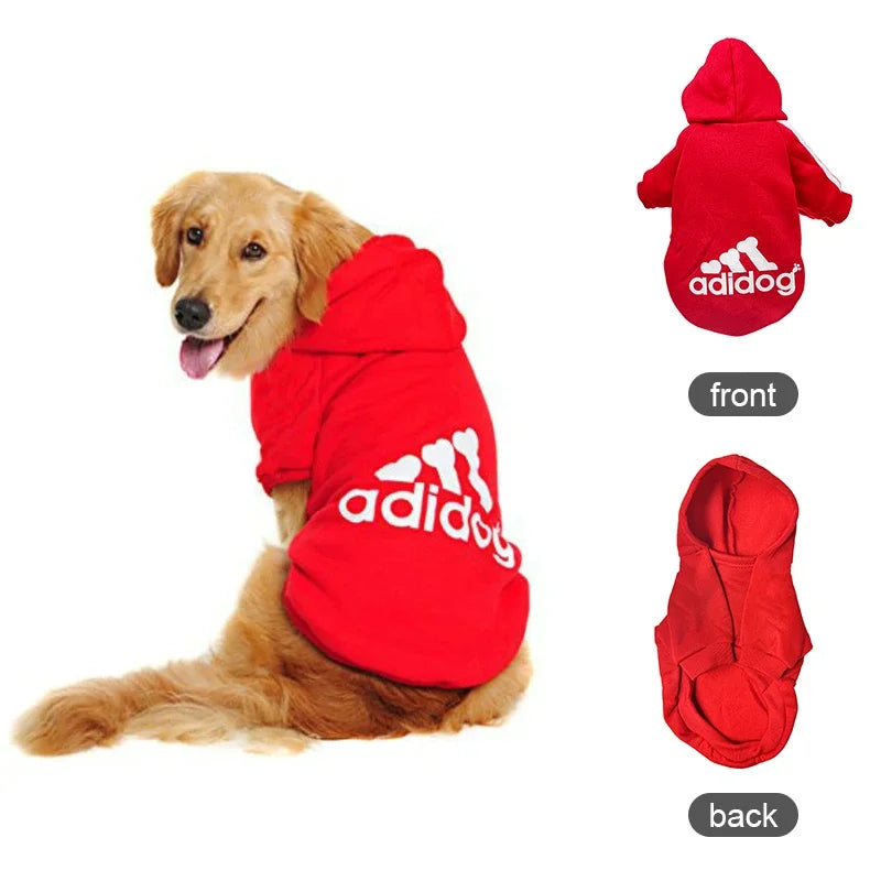 Adidog Dog Hoodie - Warm Winter Coat for Medium & Large Dogs