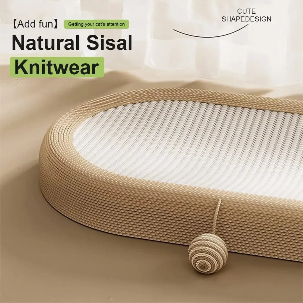 Cat Recliner Scratching Board - Portable Sisal Entertainment Sofa & Climbing Frame