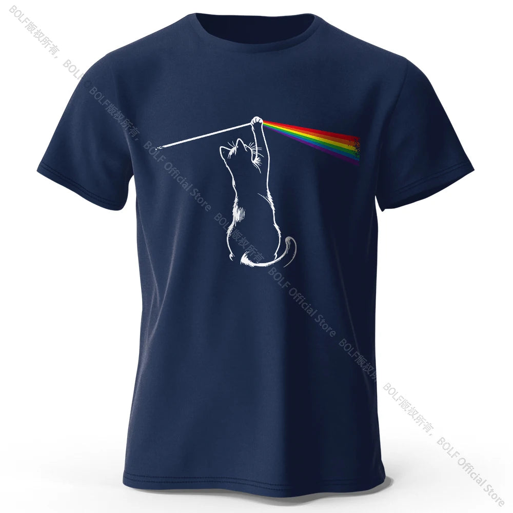 Cat Portrait Print Cotton T-Shirt - Unisex