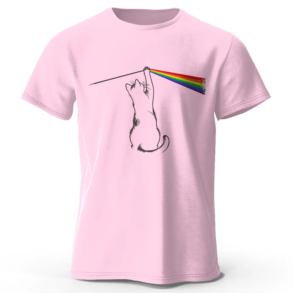 Cat Portrait Print Cotton T-Shirt - Unisex