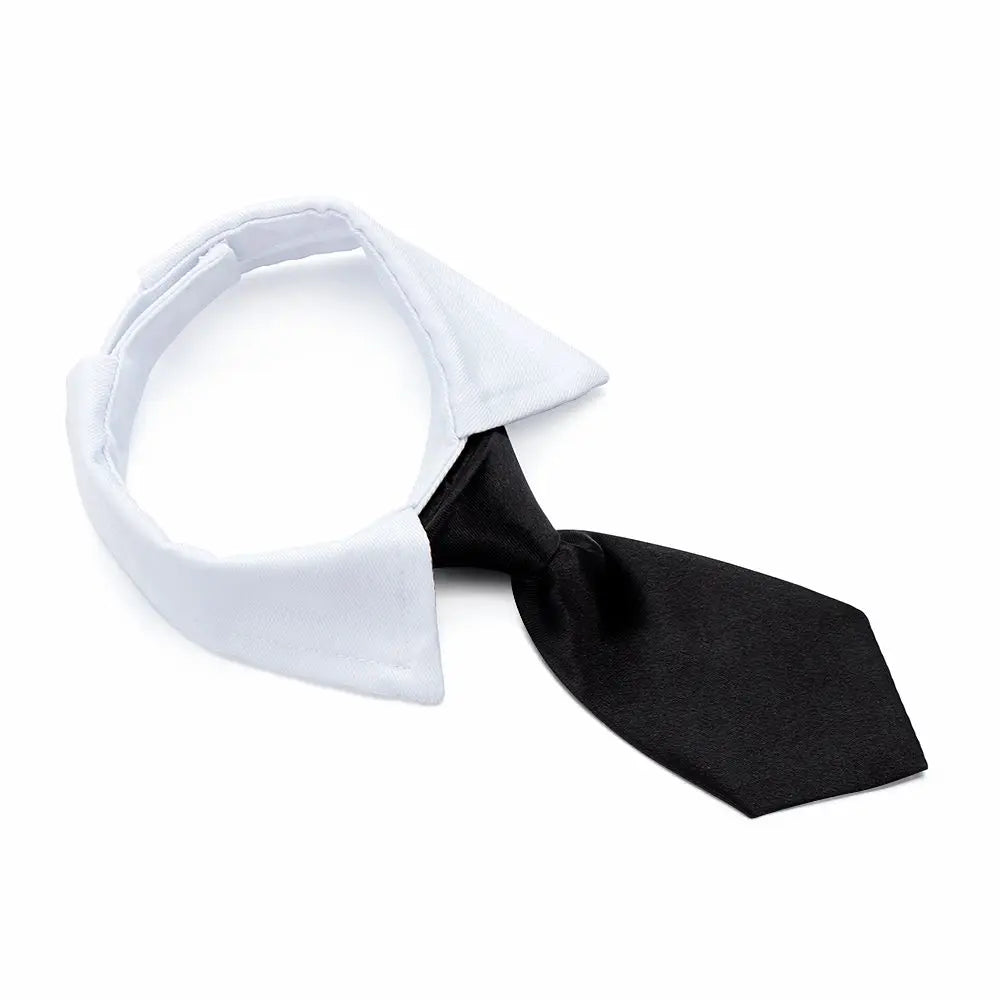 Pet Tuxedo Bow Tie Collar - Formal Accessory for Dogs & Cats