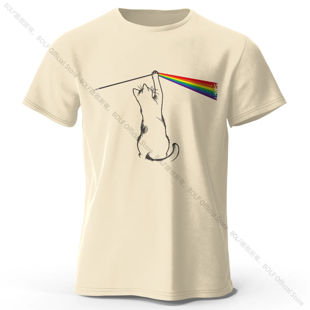 Cat Portrait Print Cotton T-Shirt - Unisex