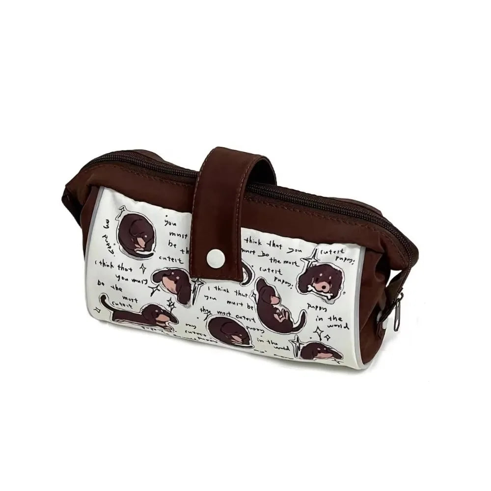 Cartoon Dog Pencil Case - Large Capacity