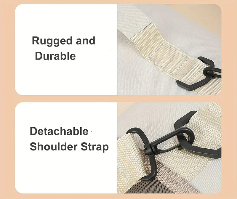 Portable Foldable Cat Carrier - Breathable Shoulder Bag for Small Pets