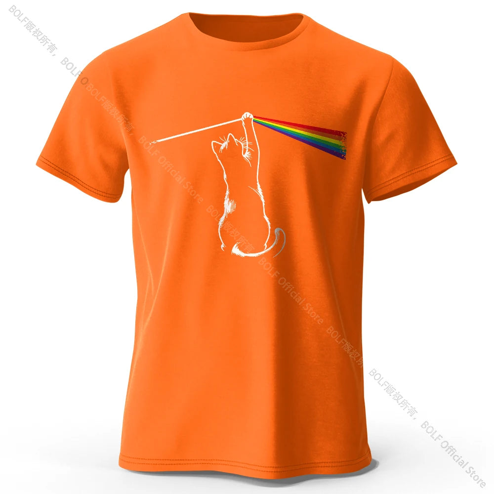 Cat Portrait Print Cotton T-Shirt - Unisex