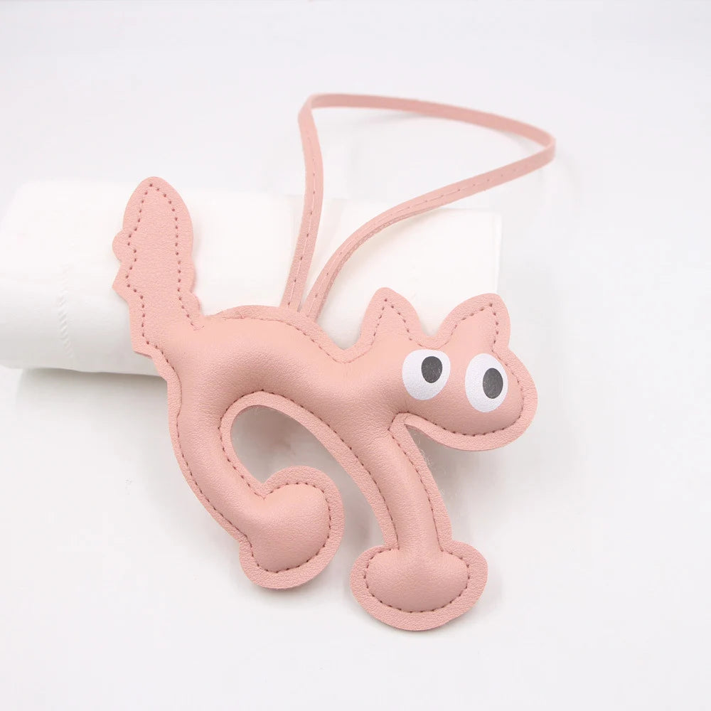 Cute Leather Pet Keychain