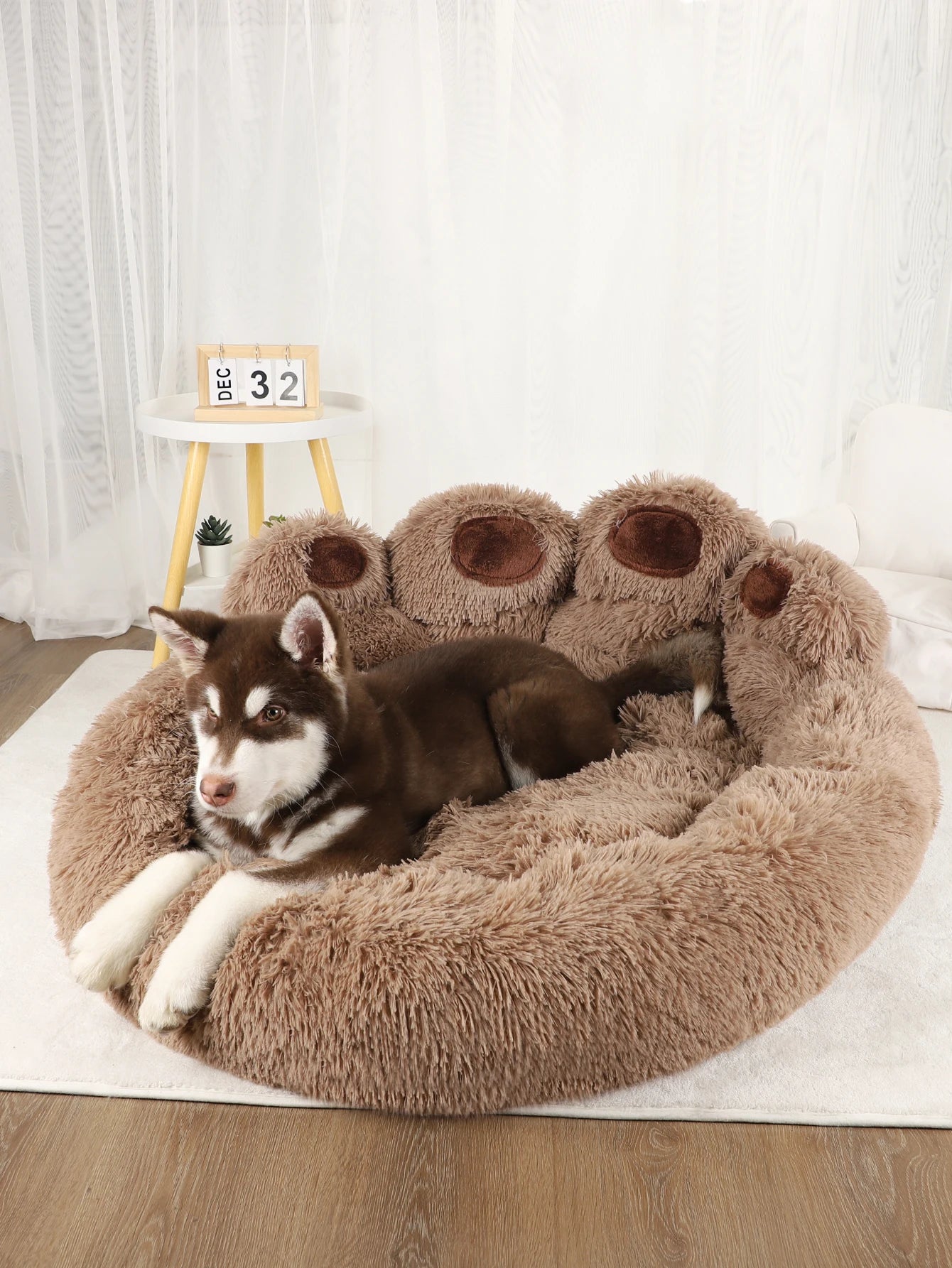Fluffy Dog Bed Large Basket