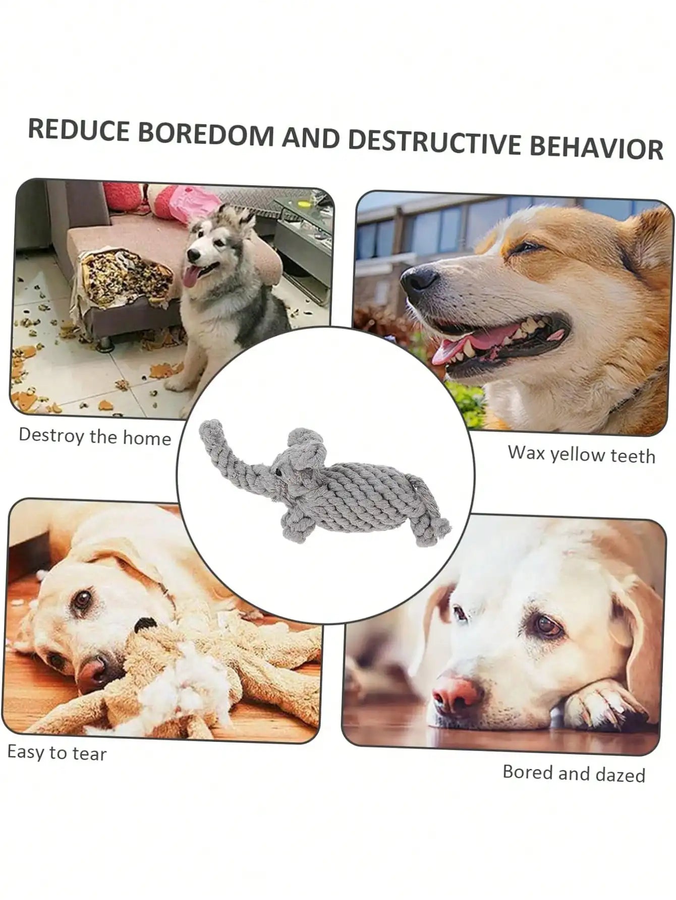 Hand-Woven Cotton Rope Dog Toy - Teeth Resistant Chew Toy
