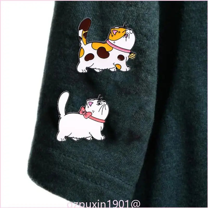 5-Piece Artistic Cat Brooch Collection