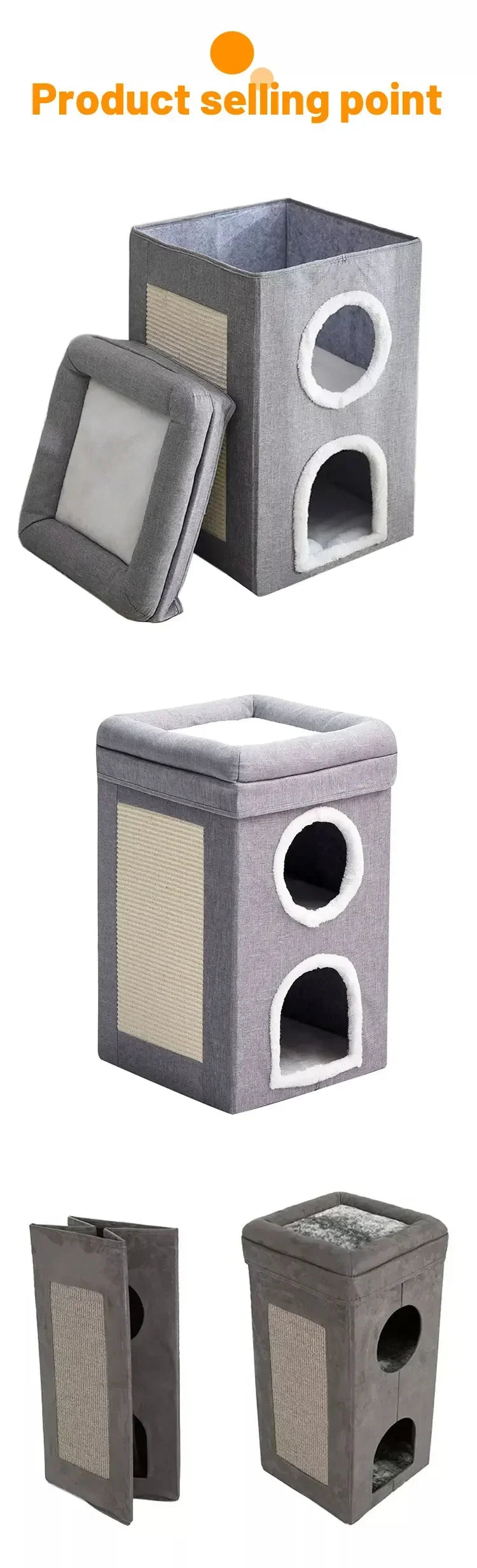 Cat Recliner Scratching Board - Portable Sisal Entertainment Sofa & Climbing Frame