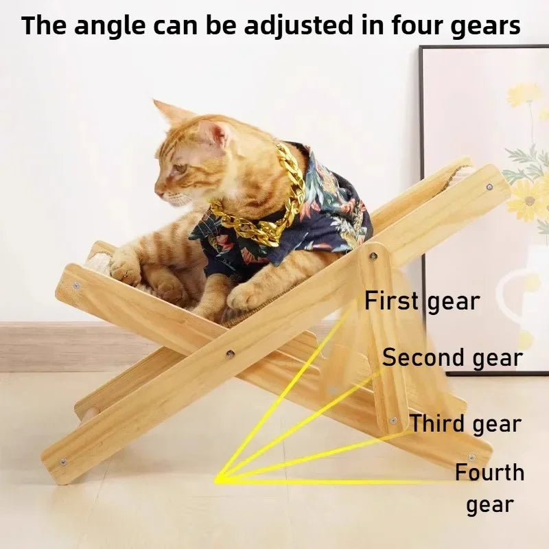 Cat Recliner Scratching Board - Portable Sisal Entertainment Sofa & Climbing Frame