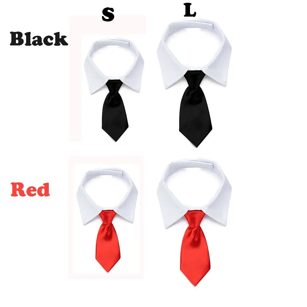 Pet Tuxedo Bow Tie Collar - Formal Accessory for Dogs & Cats