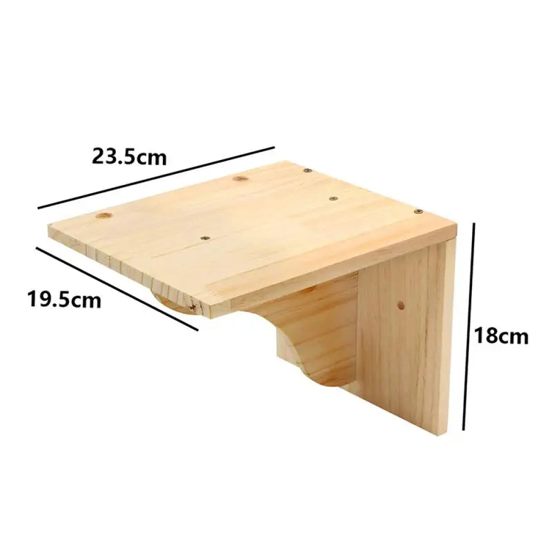 Wall Mounted Cat Shelves - Scratching Post & Climbing Platform Set