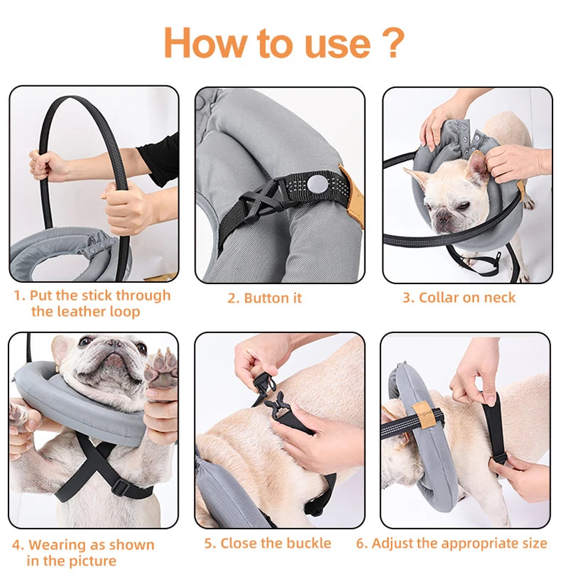 Blind Dog Safety Collar - Anti-Collision Protection Harness with Reflective Strips