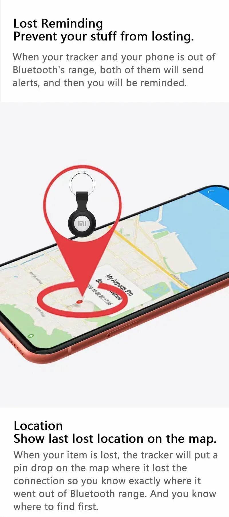 Mini GPS Pet Tracker - Bluetooth Locator