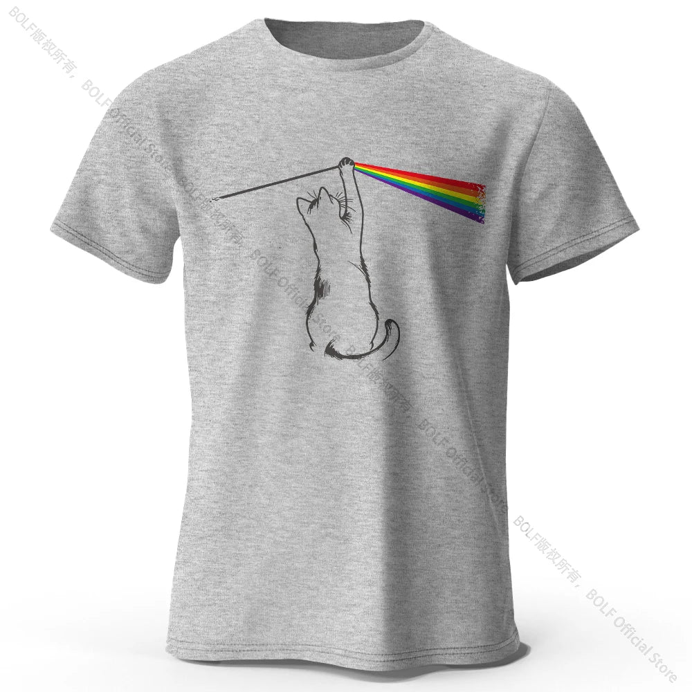 Cat Portrait Print Cotton T-Shirt - Unisex