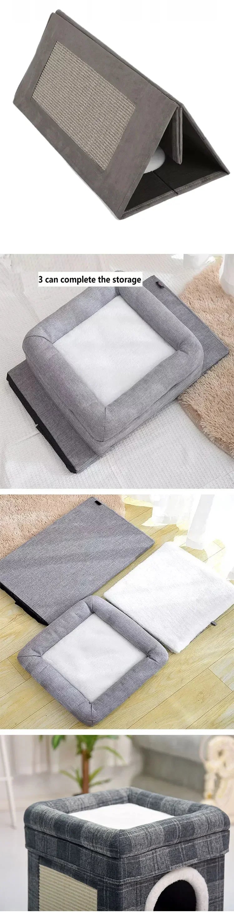 Cat Recliner Scratching Board - Portable Sisal Entertainment Sofa & Climbing Frame