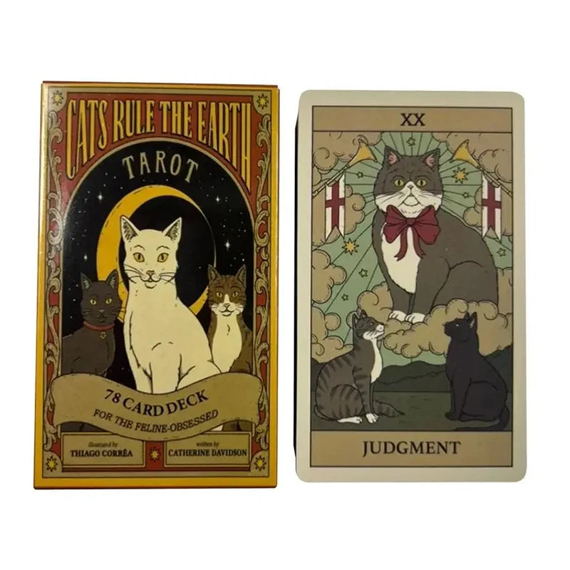 Cats Rule The Earth Tarot Cards - Mystical Fortune Telling Deck for Cat Enthusiasts